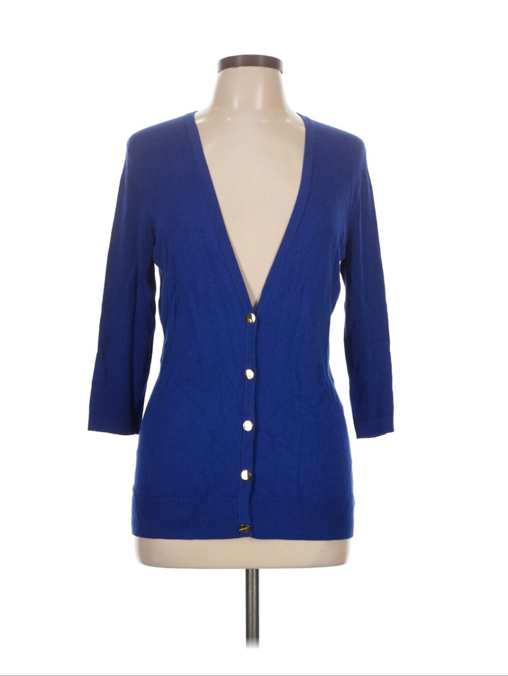 Cynthia Rowley Chickadee 3/4 Sleeve Cardigan Sweater China Blue Size L. NWT